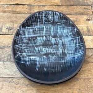 Fortessa Cloud Terre 8" Serving Dish Set of 2 Brown White Crosshatch